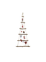Decoris Hanging Tree Branch With Red Decorations 100cm