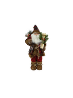 Decoris Standing Santa with skis sack and lantern 60cm (26x18x60cm)