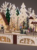 Lumineo Wooden Village Scene