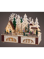 Lumineo Wooden Village Scene