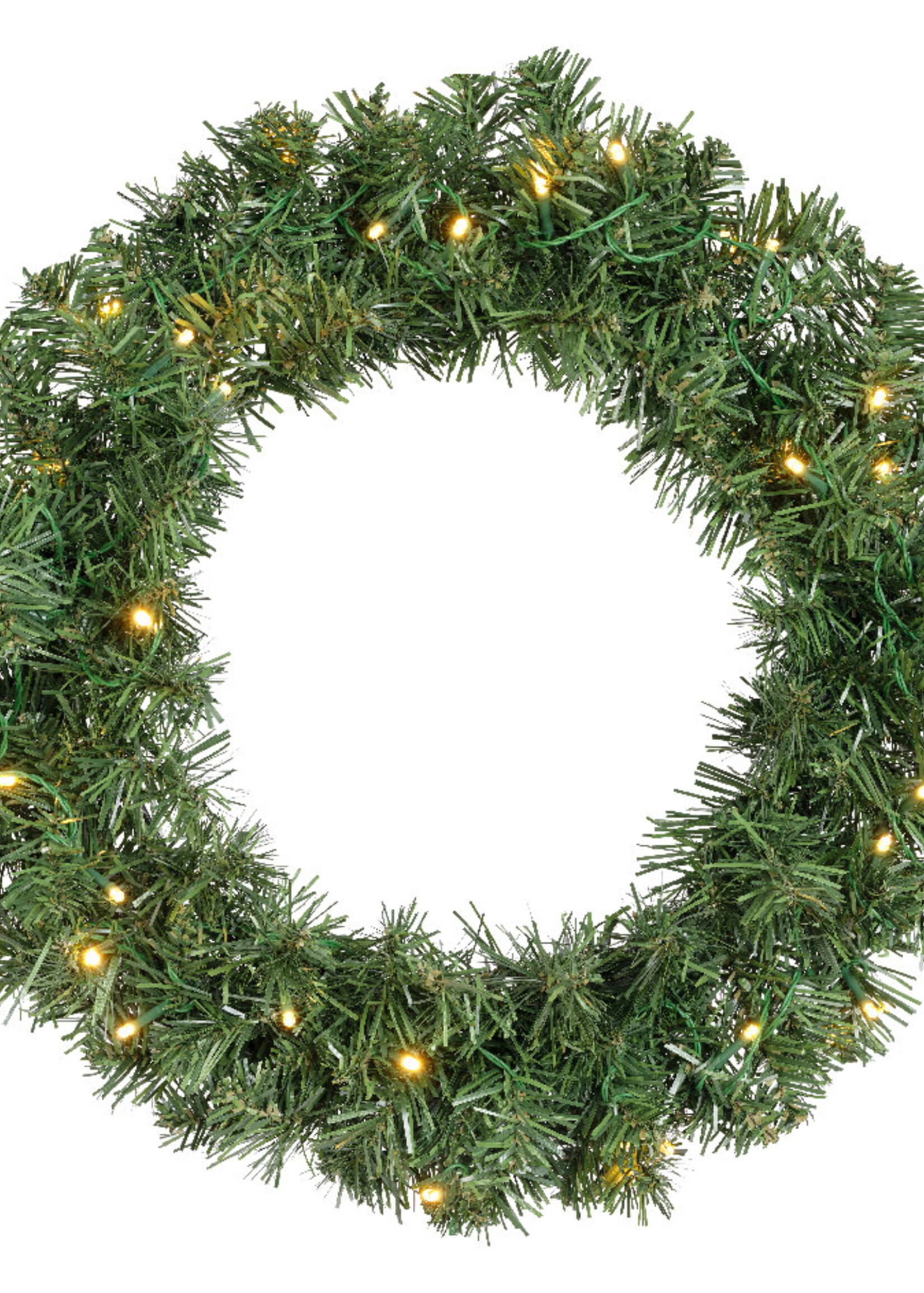 Imperial wreath With Warm White LEDs 50cm  - Battery  Indoor and Outdoor