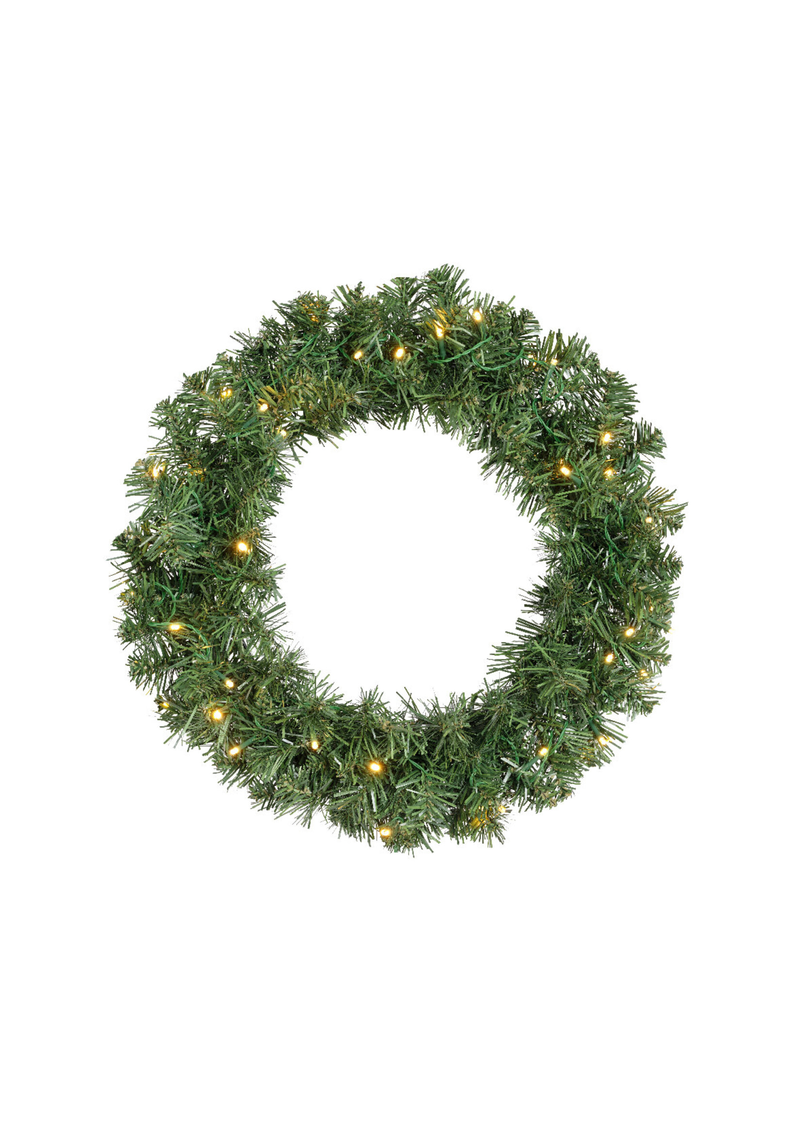 Imperial wreath With Warm White LEDs 50cm  - Battery  Indoor and Outdoor