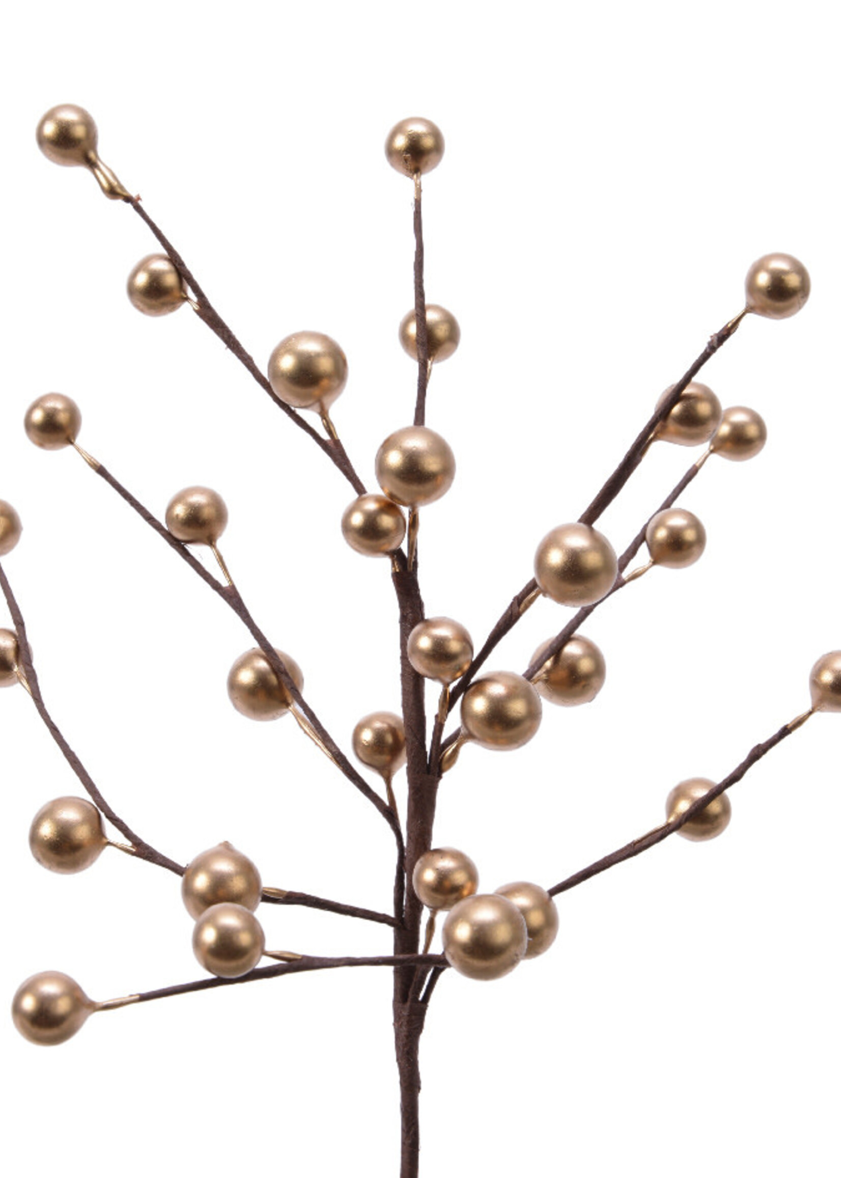 Decoris Gold Berries on Stem 26cm