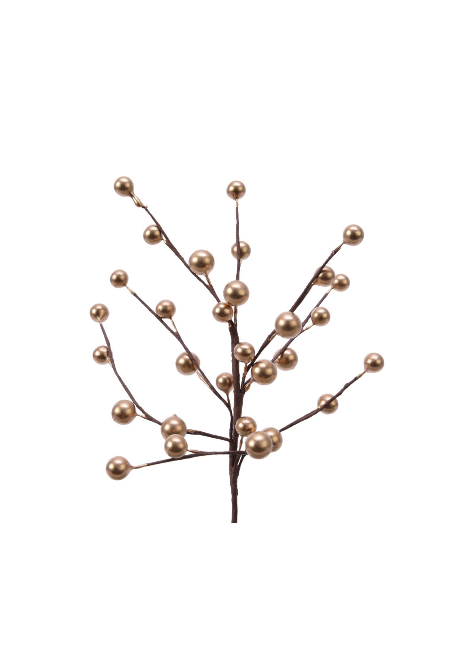 Decoris Gold Berries on Stem 26cm