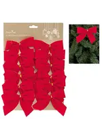 Premier Red Velvet Bows Card of 12