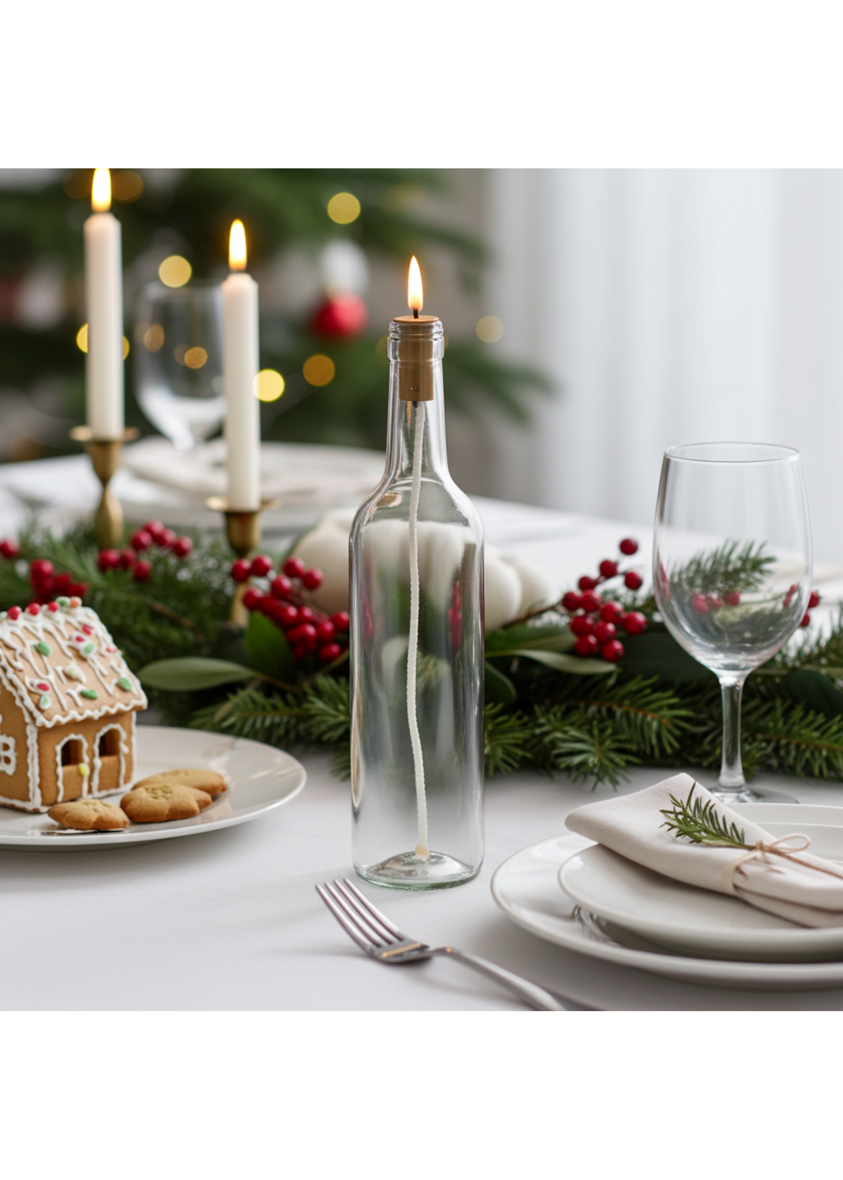 Lumineo Bottle Light Candle Flame With Wick and timer function