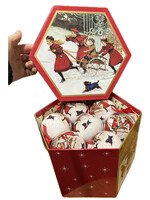 Box with Scene includes seven baubles - two designs (price is for one box)