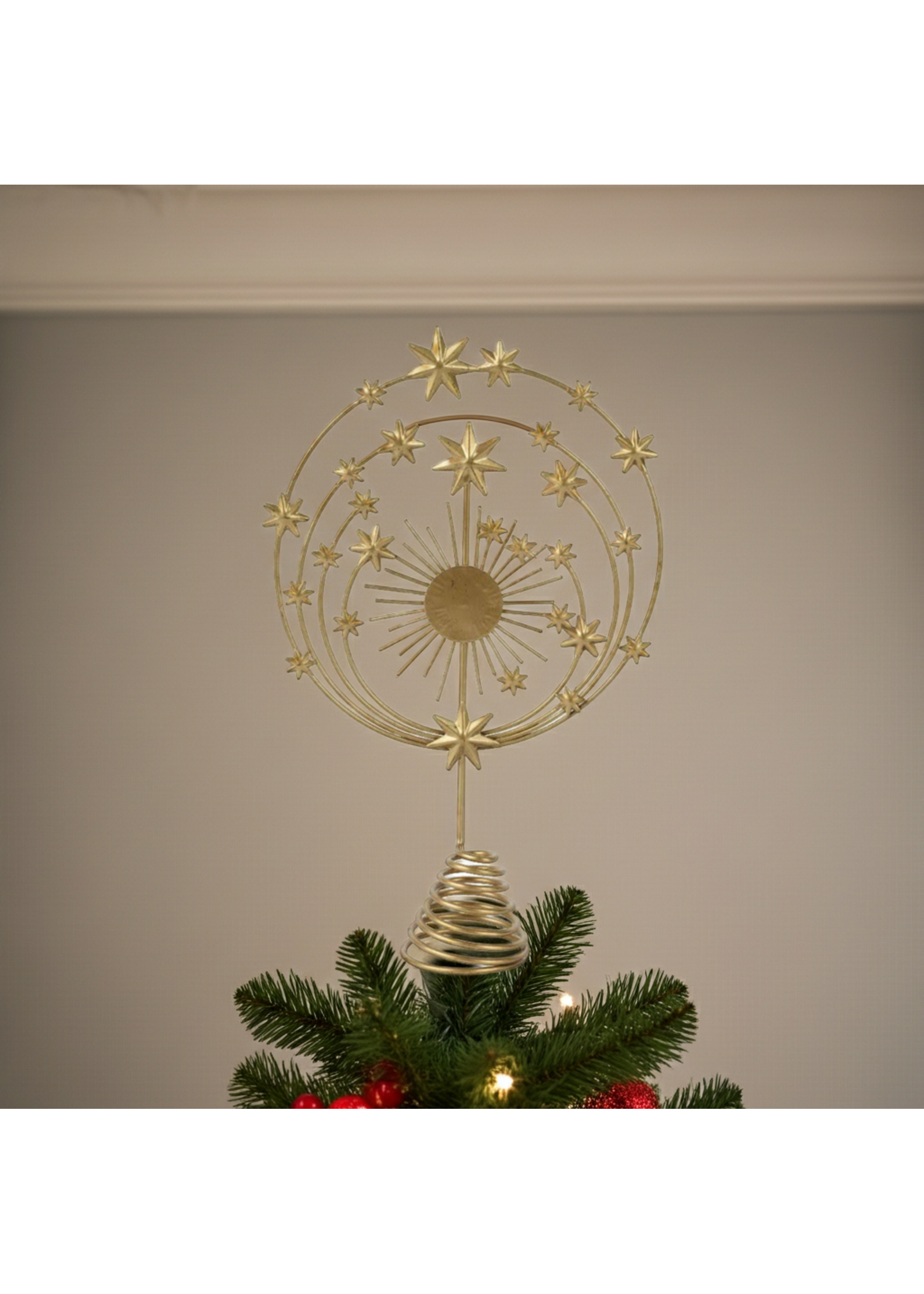 Decoris Gold Constellation Star Tree Topper