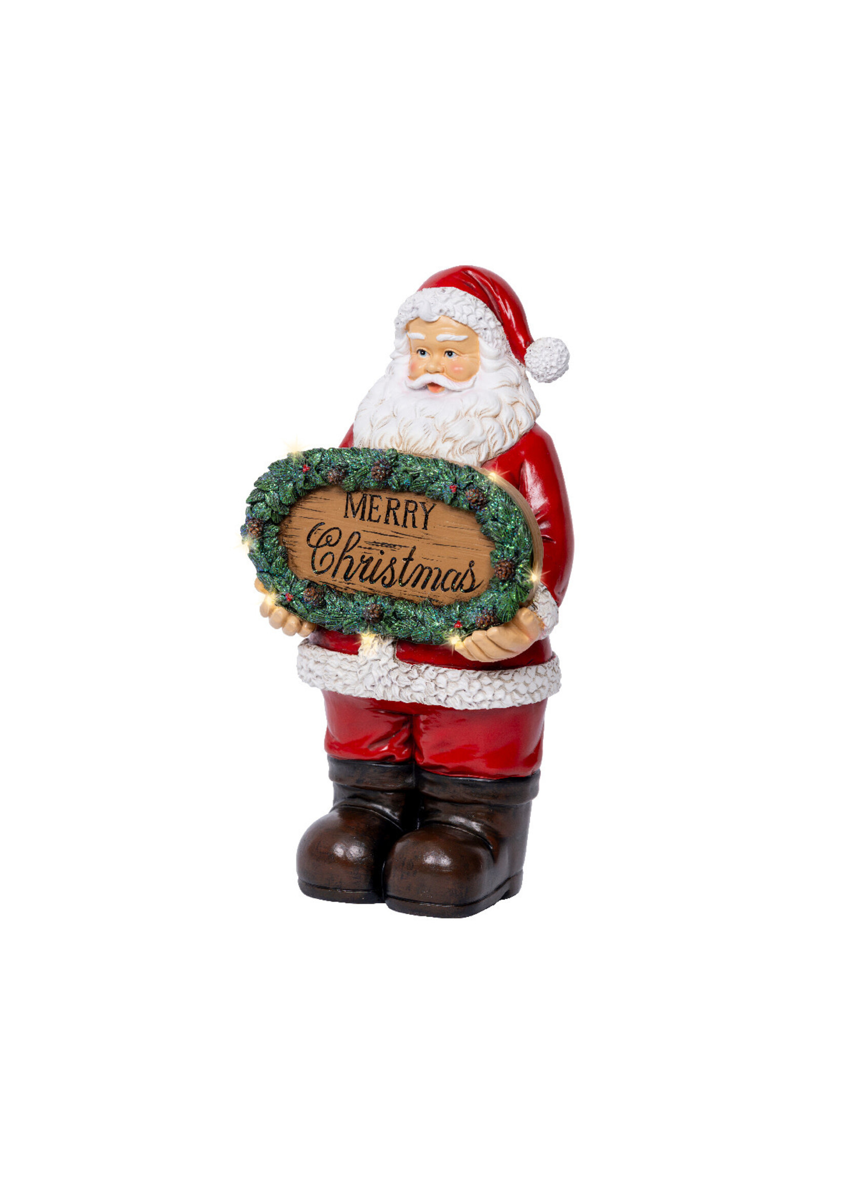 Standing Santa With Micro LEDs - Battery Indoor