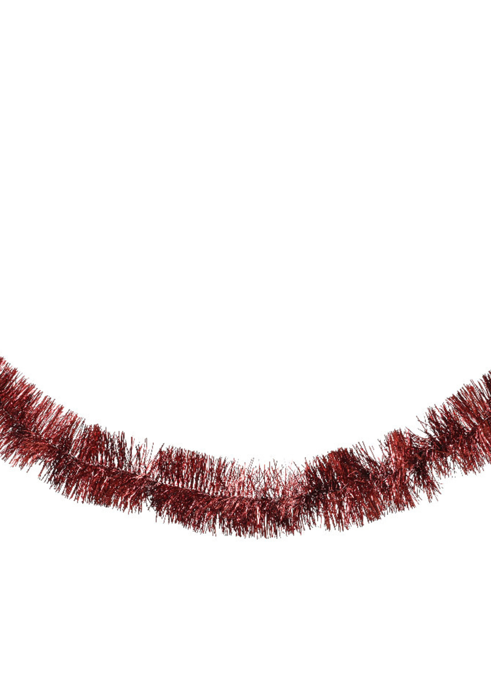 Decoris Tinsel Oxblood Red 270cm