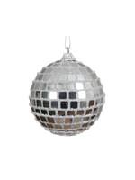Decoris Disco Mirror Ball Bauble 8cm foam fabric