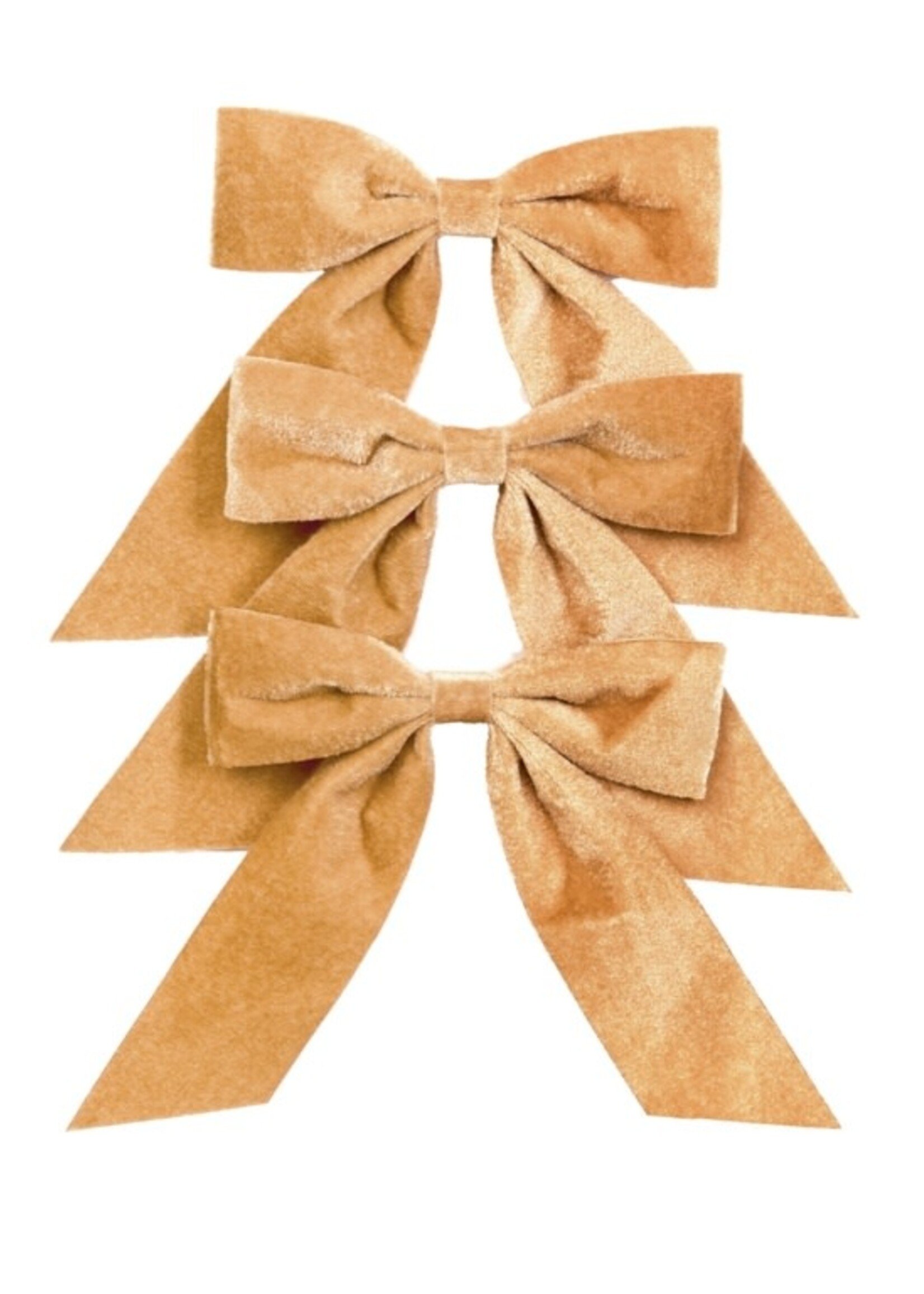 Premier Champagne Gold Bows  15cm 3 Piece