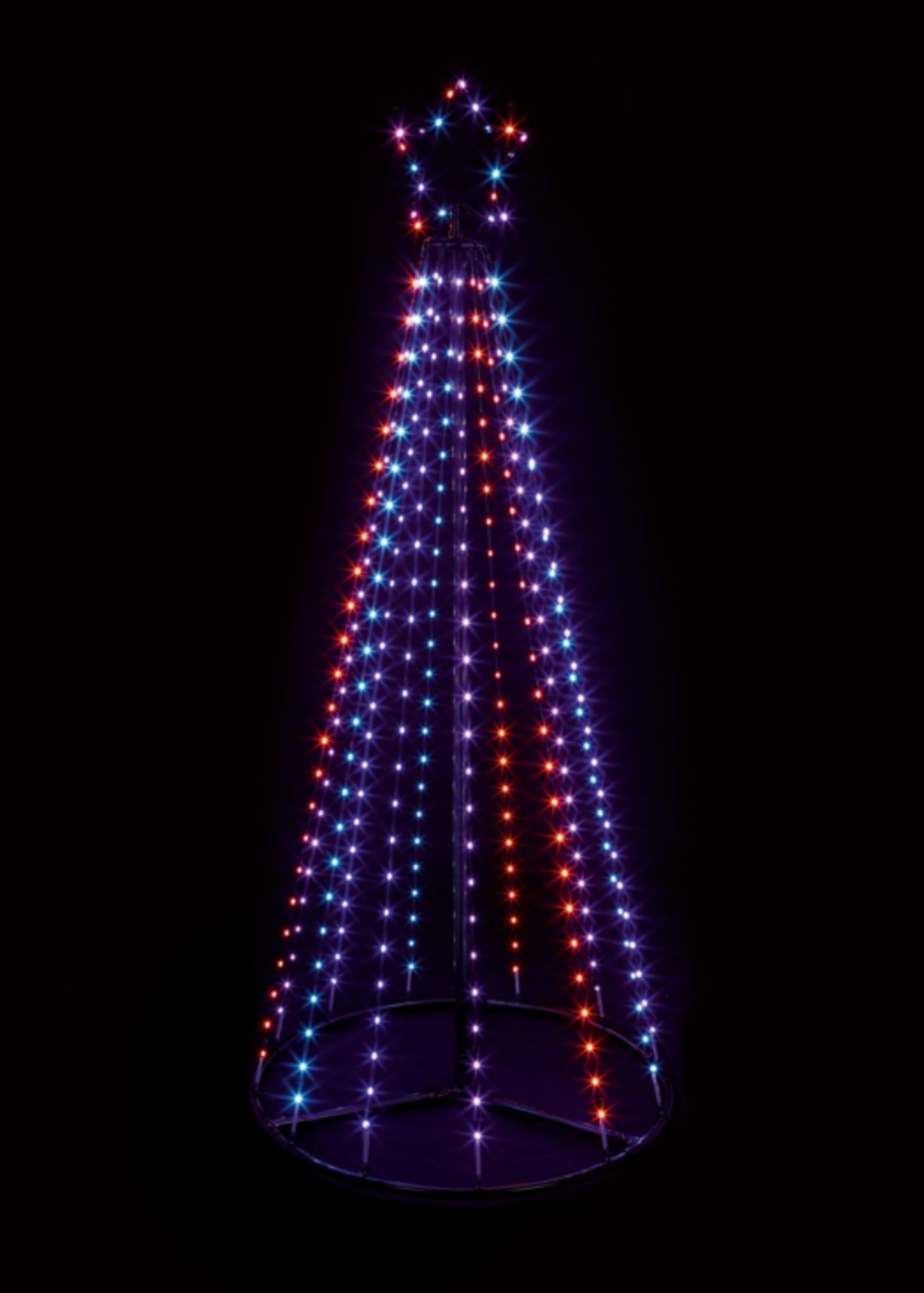 Premier Pyramid Tree Multi Action FlexiBright 1.4m Red/Blue/White