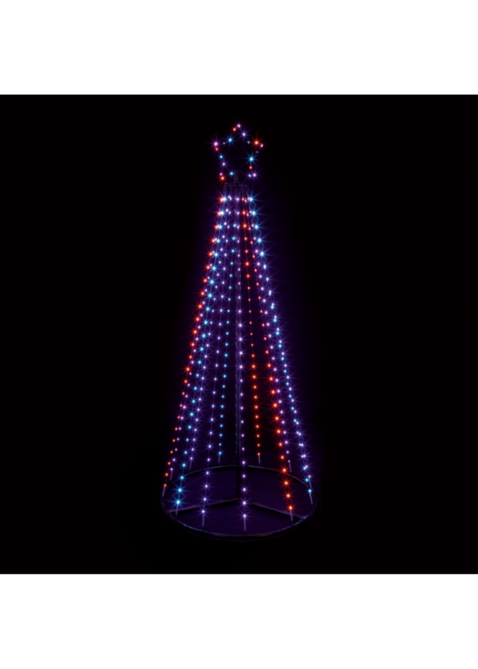 Premier Pyramid Tree Multi Action FlexiBright 1.4m Red/Blue/White