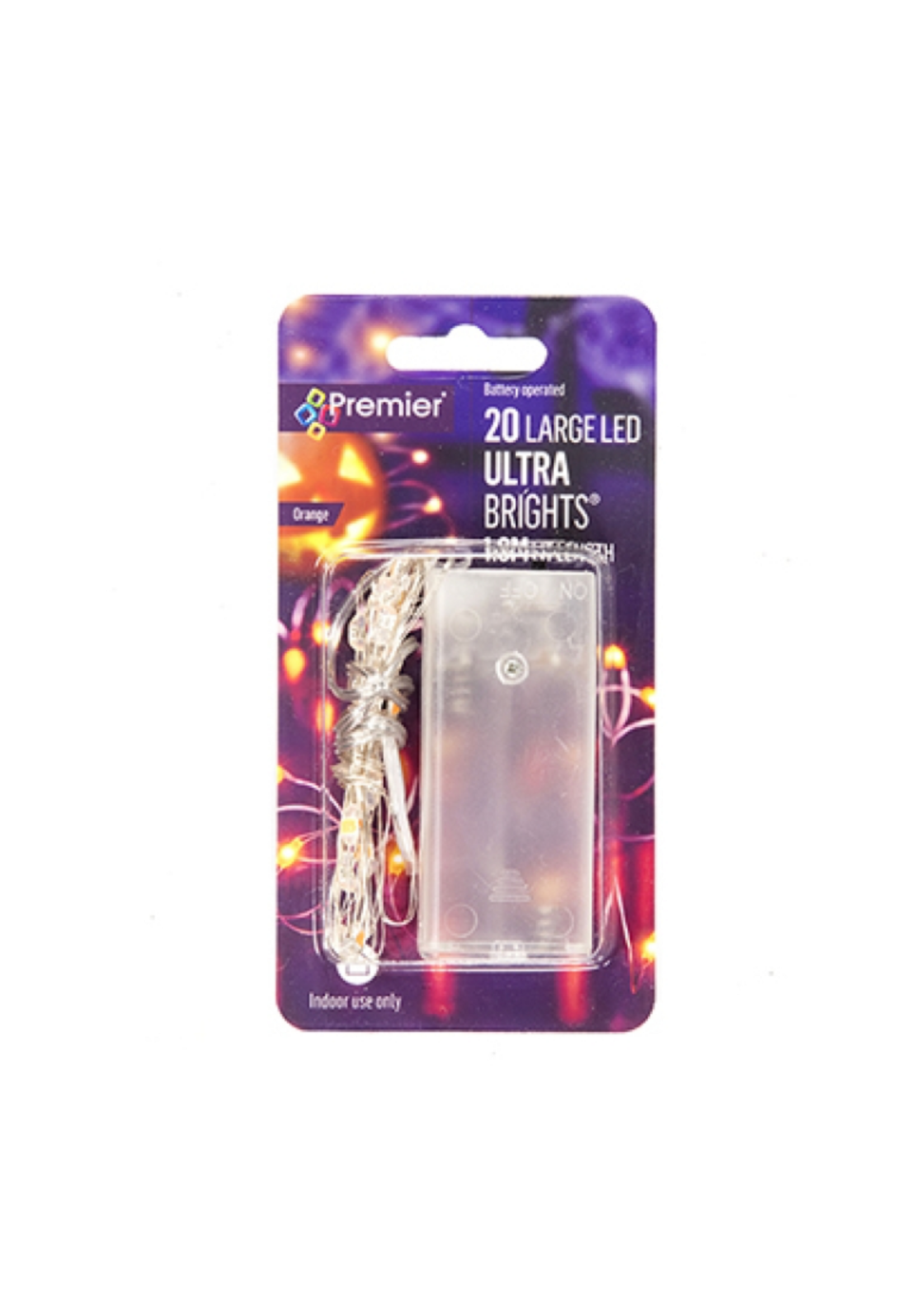 Premier Orange Pin Lights 20 LEDs Battery - Indoor