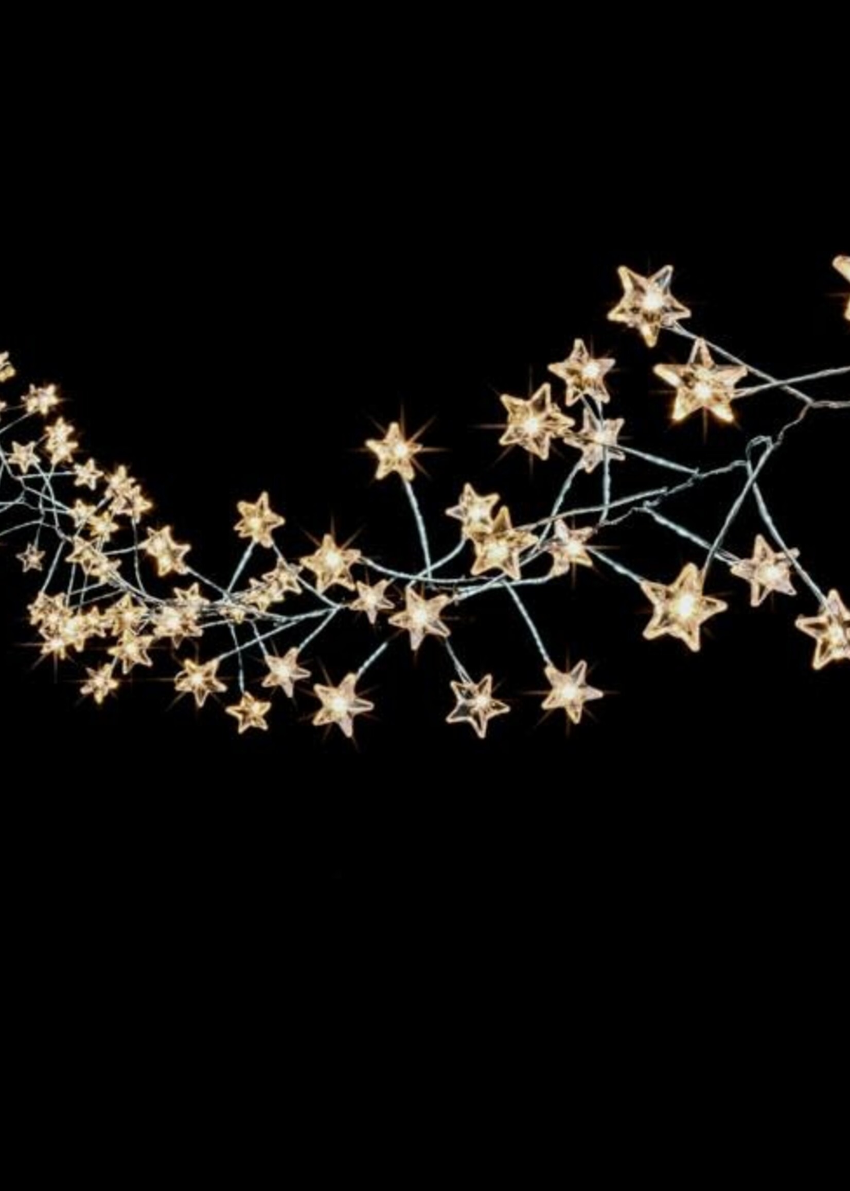 Premier Multi Action Battery Operated MICROBRIGHT Star Cluster  80 LED Warm White