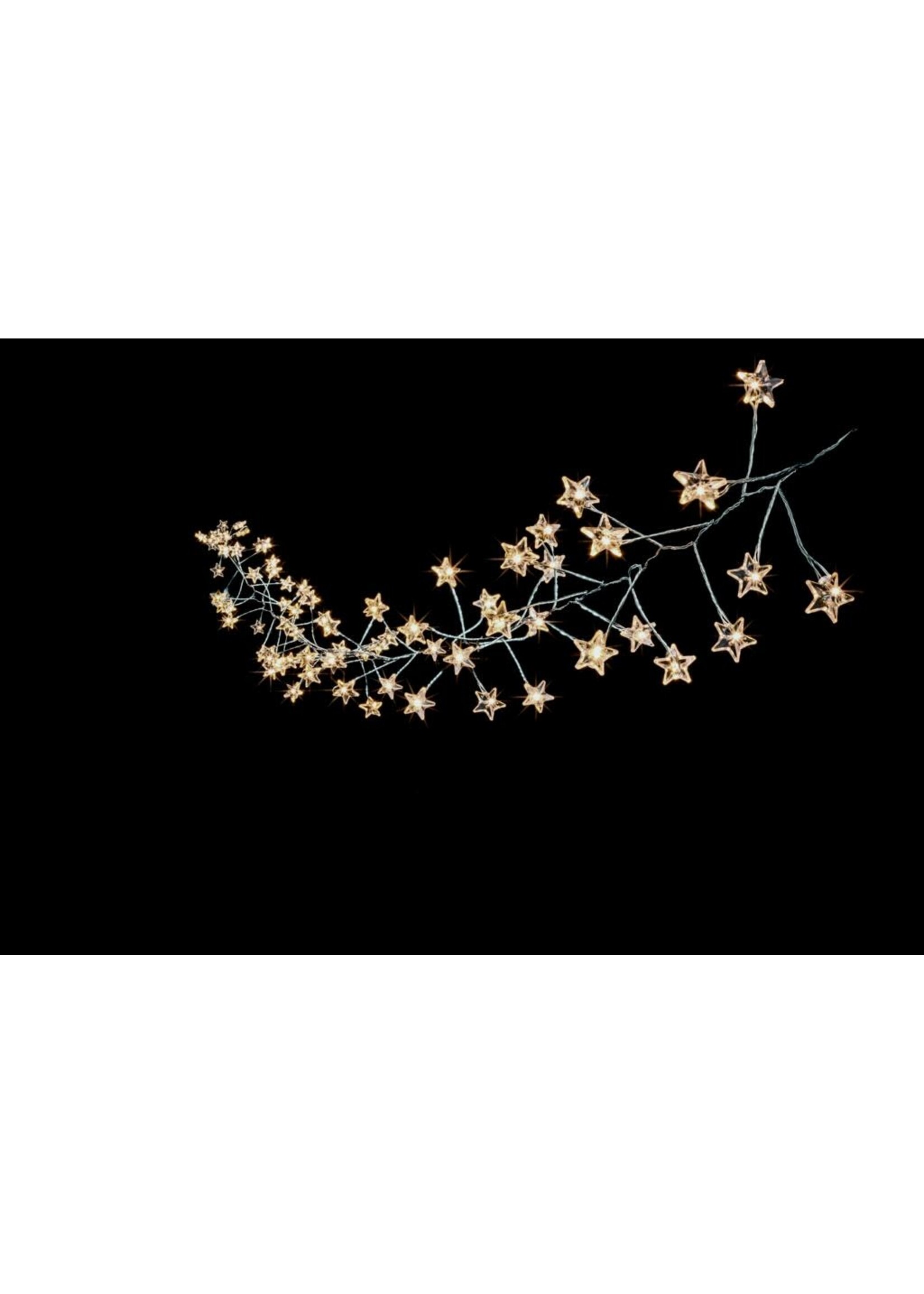 Premier Multi Action Battery Operated MICROBRIGHT Star Cluster  80 LED Warm White