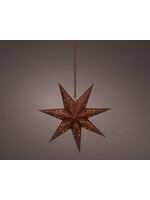 Lumiere Light up Hanging Star Rust Red