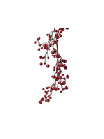 Decoris Red Glitter Berry Garland 130cm