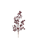 Decoris Maroon Glitter Berry Stem 68cm