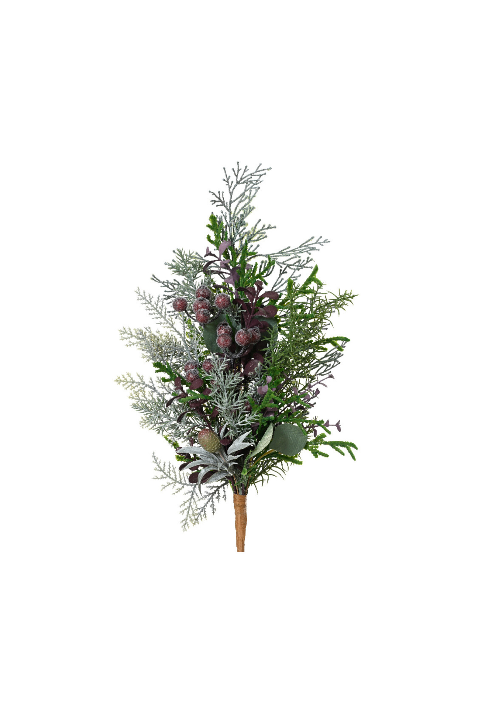 Everlands Foliage Stem With Maroon Berries 50cm