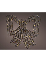 Lumineo Light Up Black Bow Micro Classic Warm White LEDs 38cm