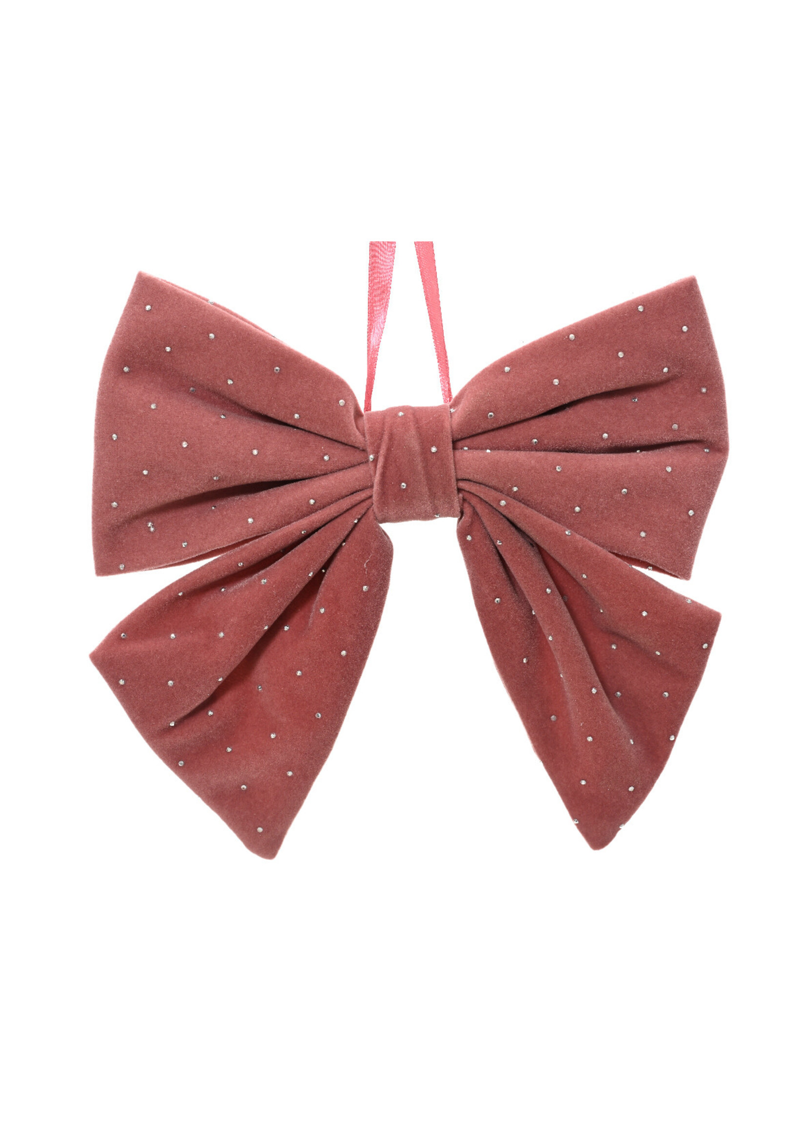 Decoris Pink Velvet Hanging Bow