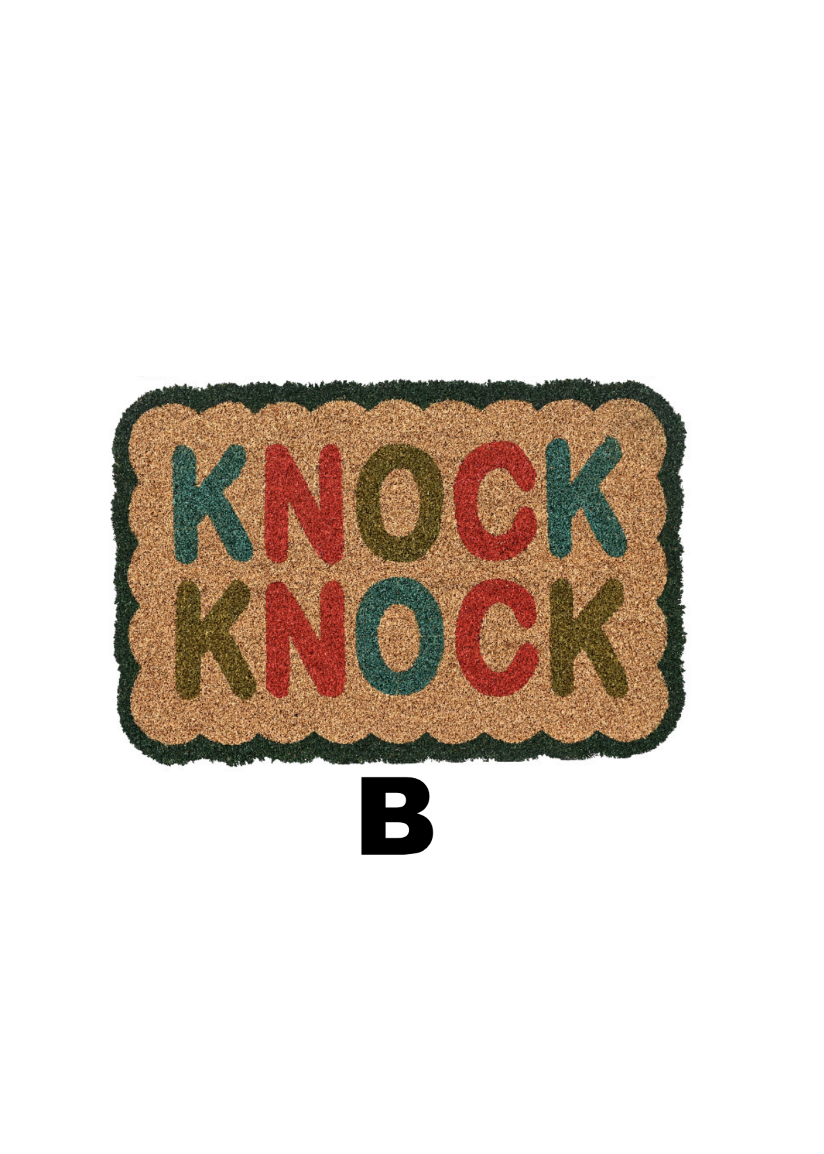 Decoris Wavey Knock Knock Door Matt 60x40cm
