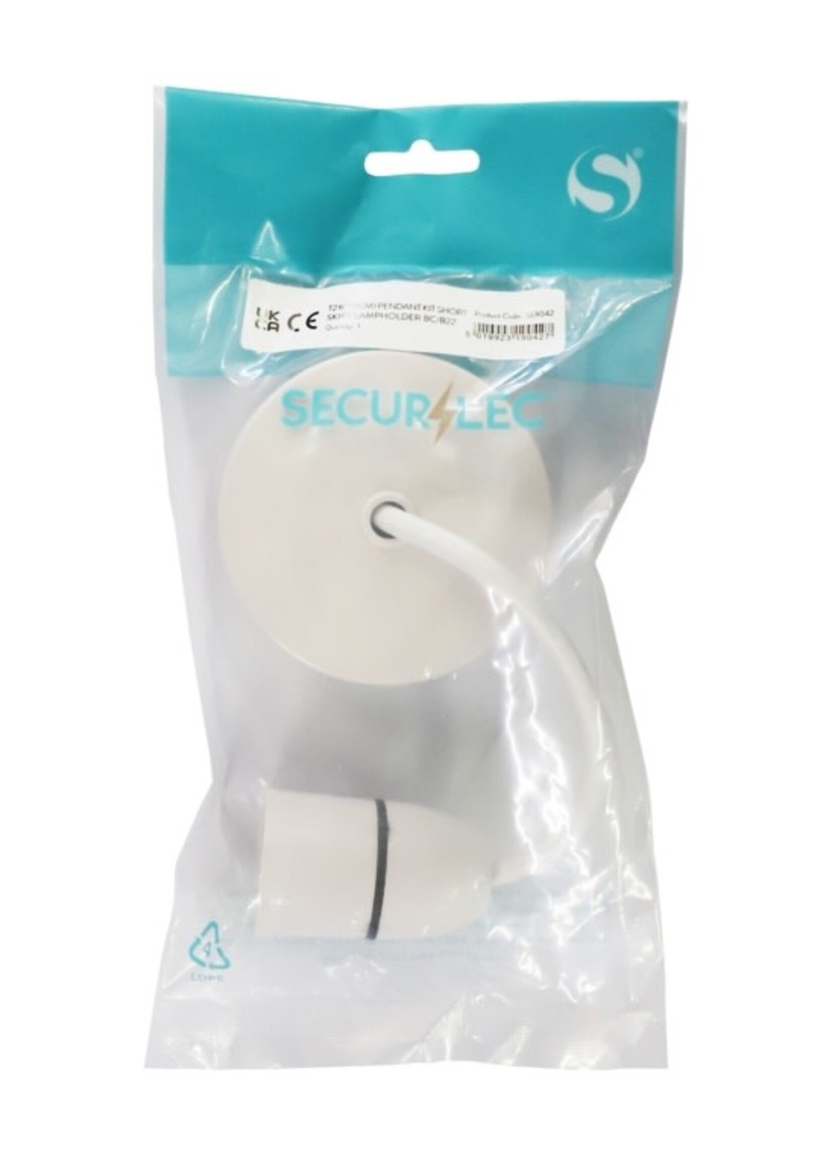 Securlec Securlec Pendant Kit White B22 / BC 6"