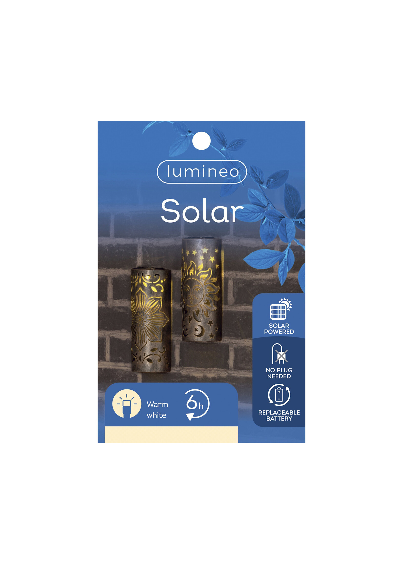 Lumineo Flower Wall Solar Light Solar Antique Gold