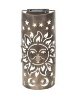 Lumineo Sun Wall Solar Light Solar Antique Gold