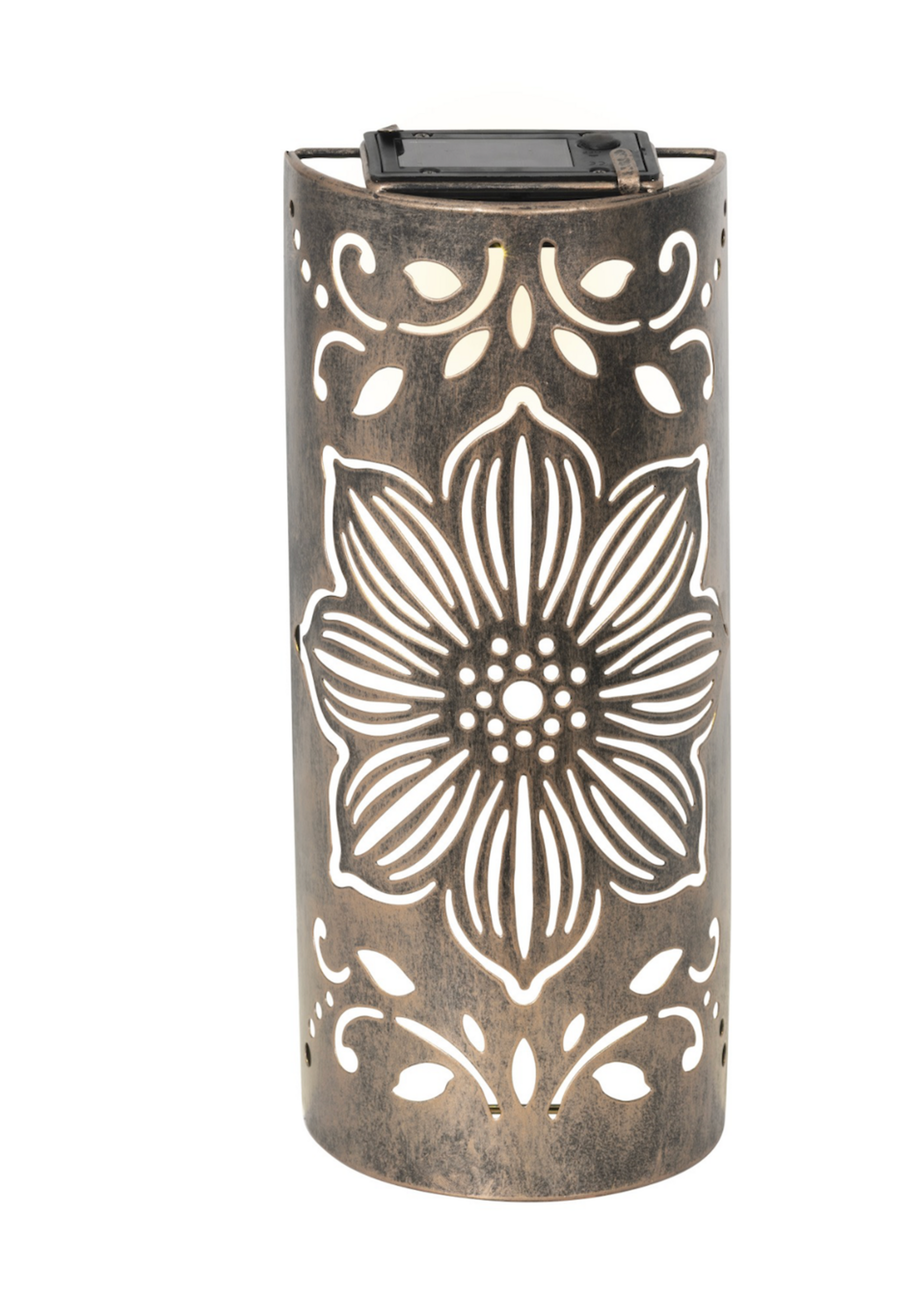 Lumineo Flower Wall Solar Light Solar Antique Gold