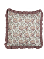 Decoris Floral Frill Cushion Pink 45 x 45cm
