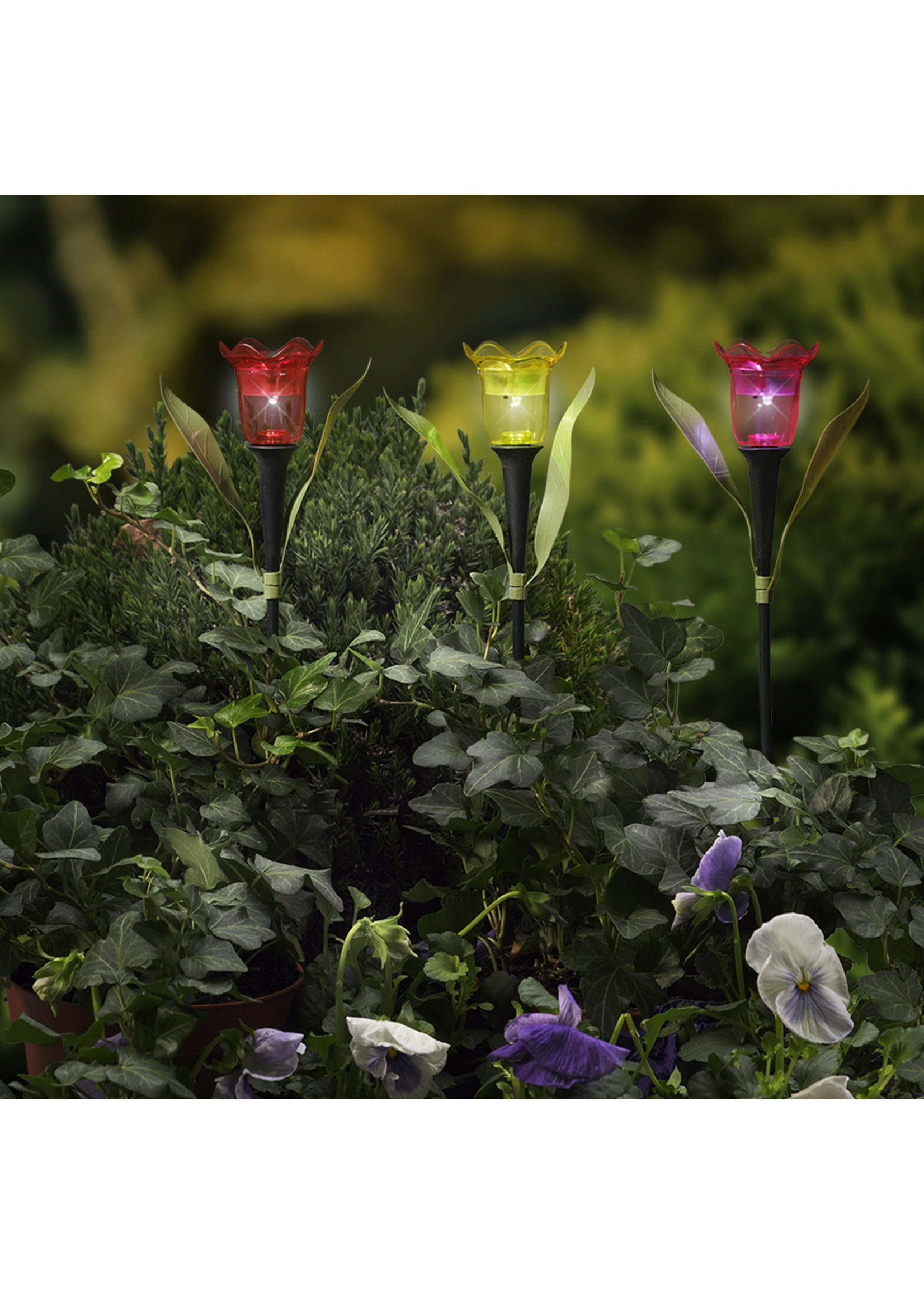 Lumineo Yellow  Solar Tulip - Led 31cm