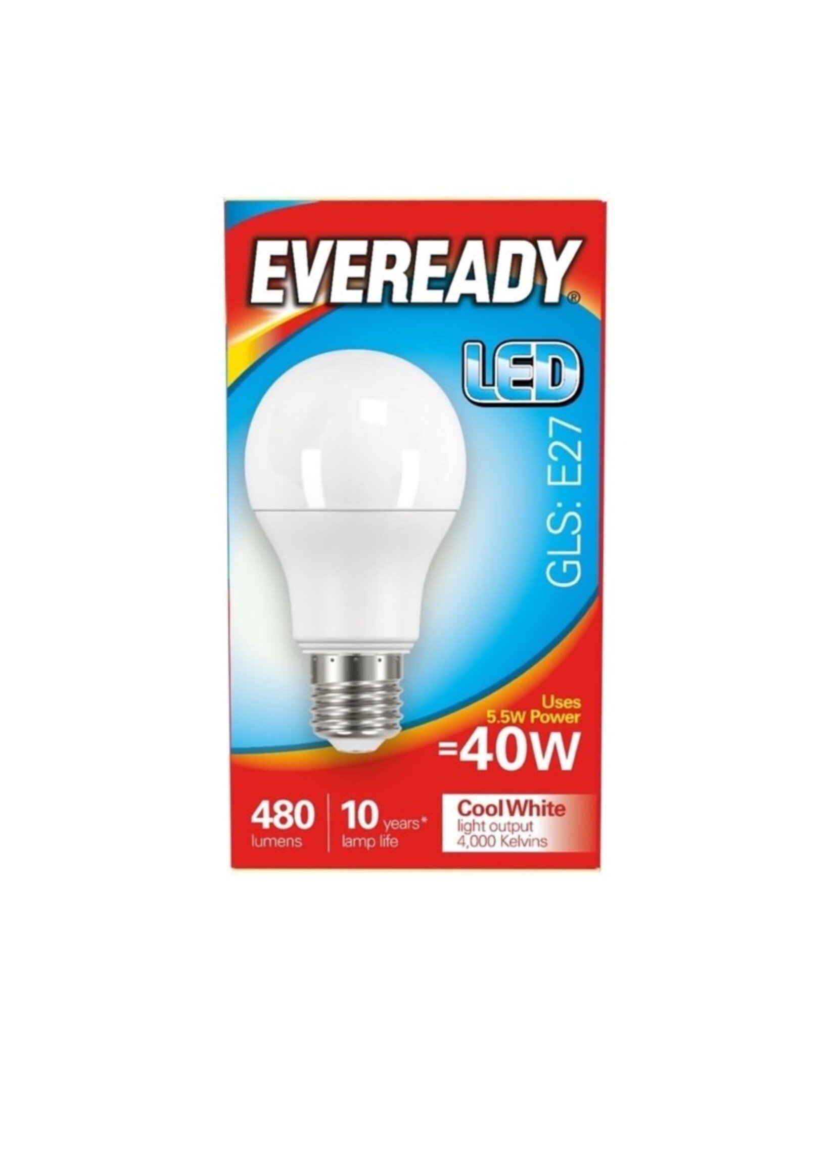 Eveready Eveready LED GLS Bulb 40w E27 Cool White *DISC