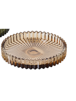 Decoris Amber Pillar Candleholder 10cm