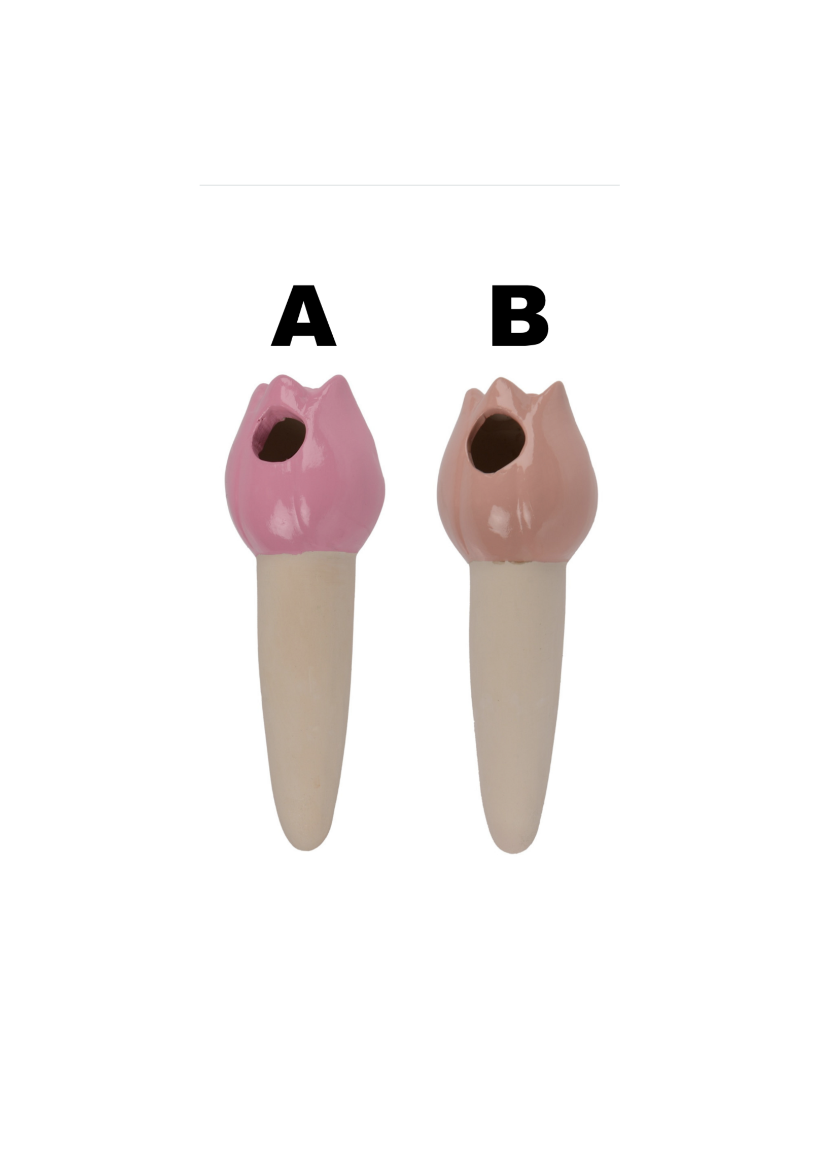 Decoris Watering Stake Tulip Pot - 4 Colours - Price is for one