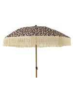 Decoris Leopard Print Parasol With Fringed Tassels
