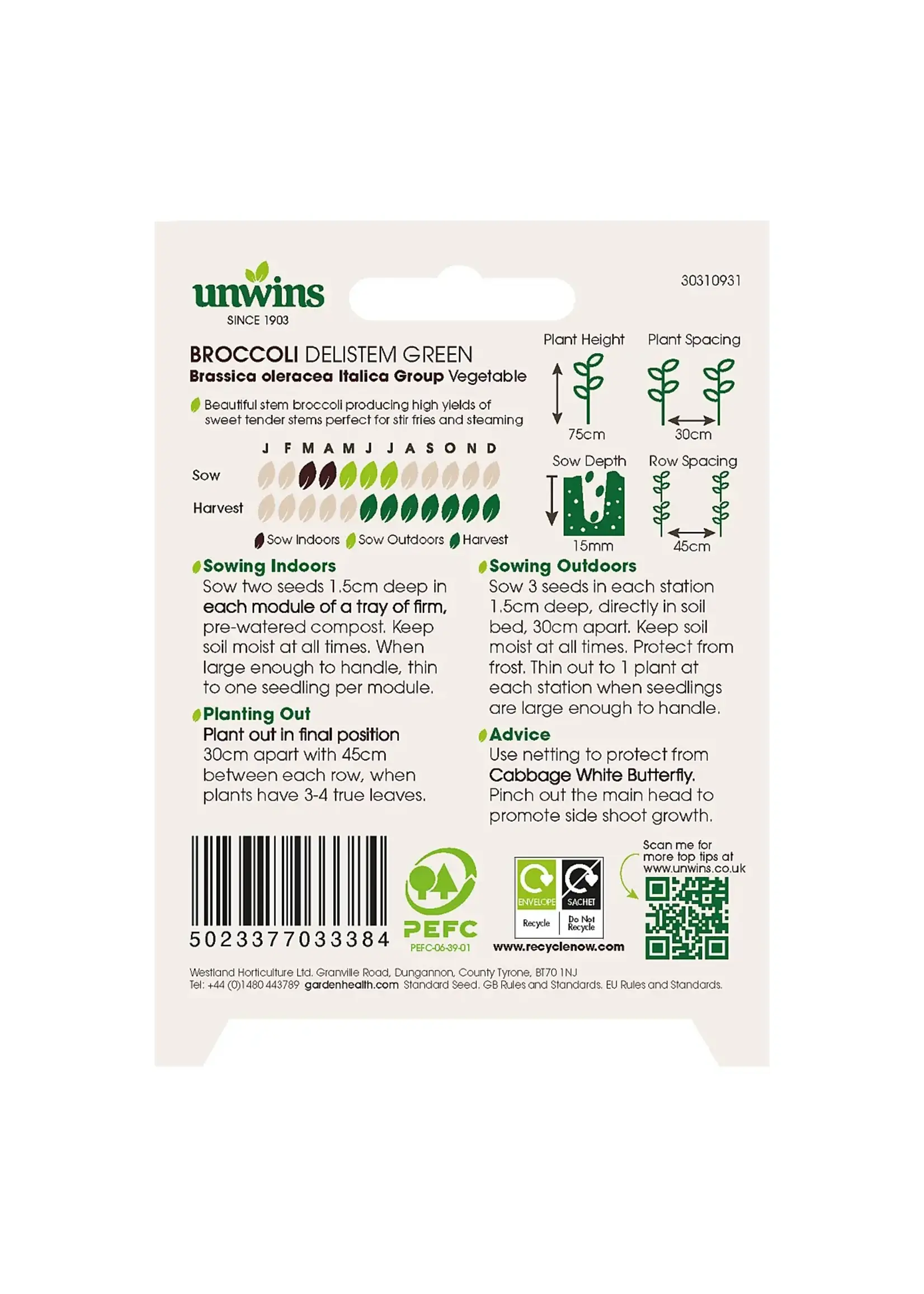 Unwins Broccoli Delistem Green