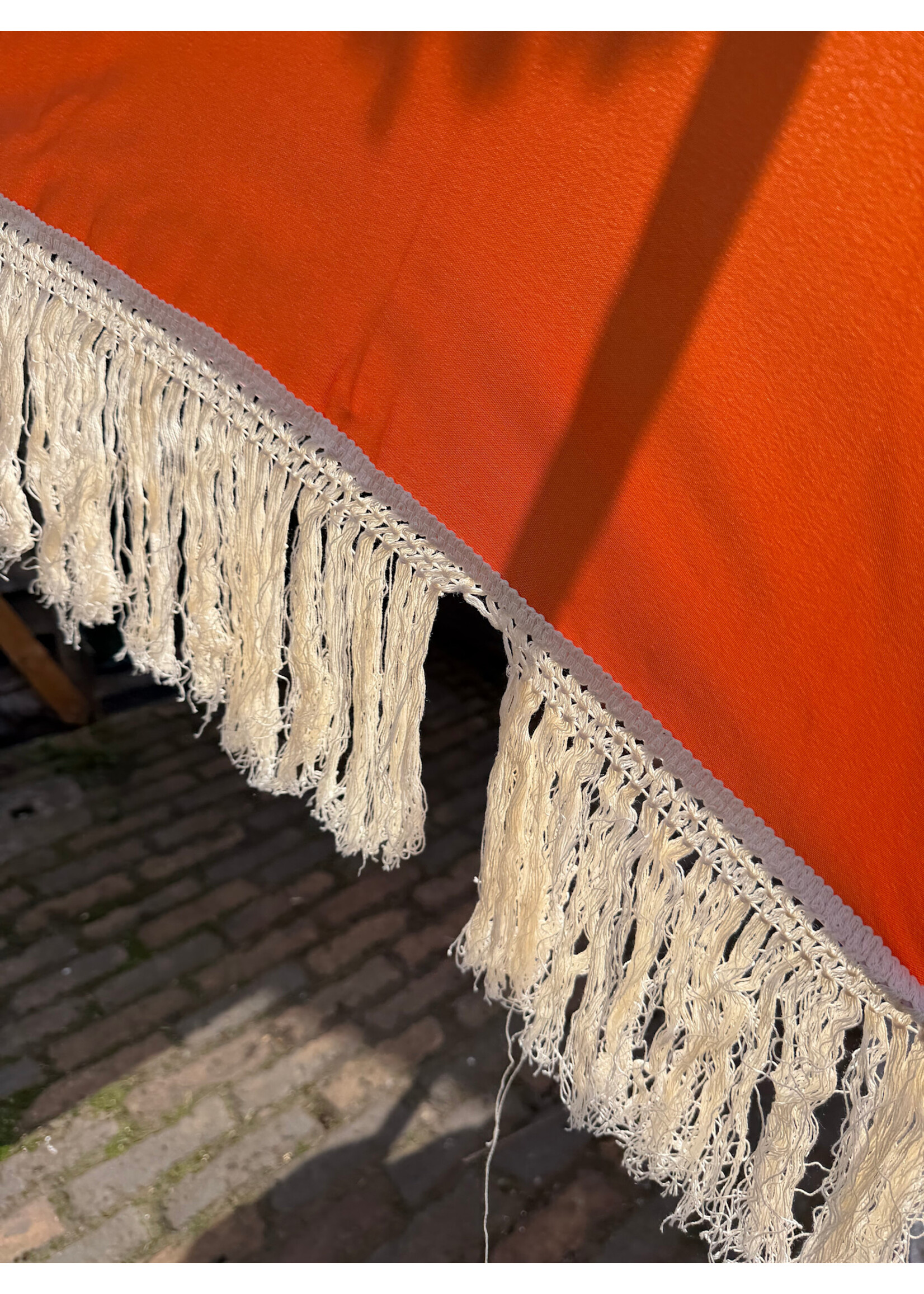 Decoris Terracotta  Parasol With Fringe Tassel