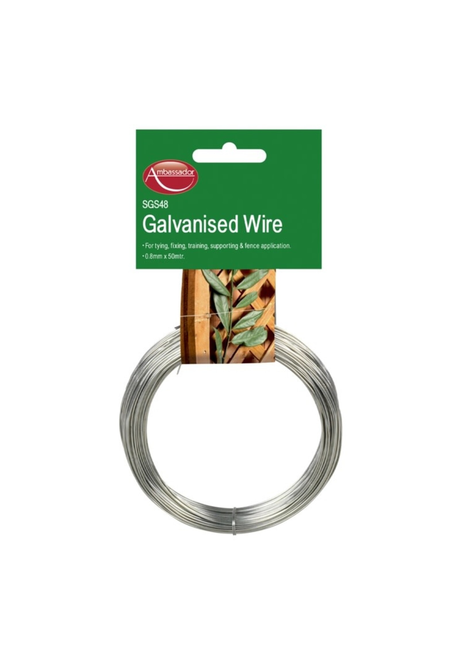 Ambassador Ambassador Galvanised Wire 0.8mm x 50m weight 204g approx