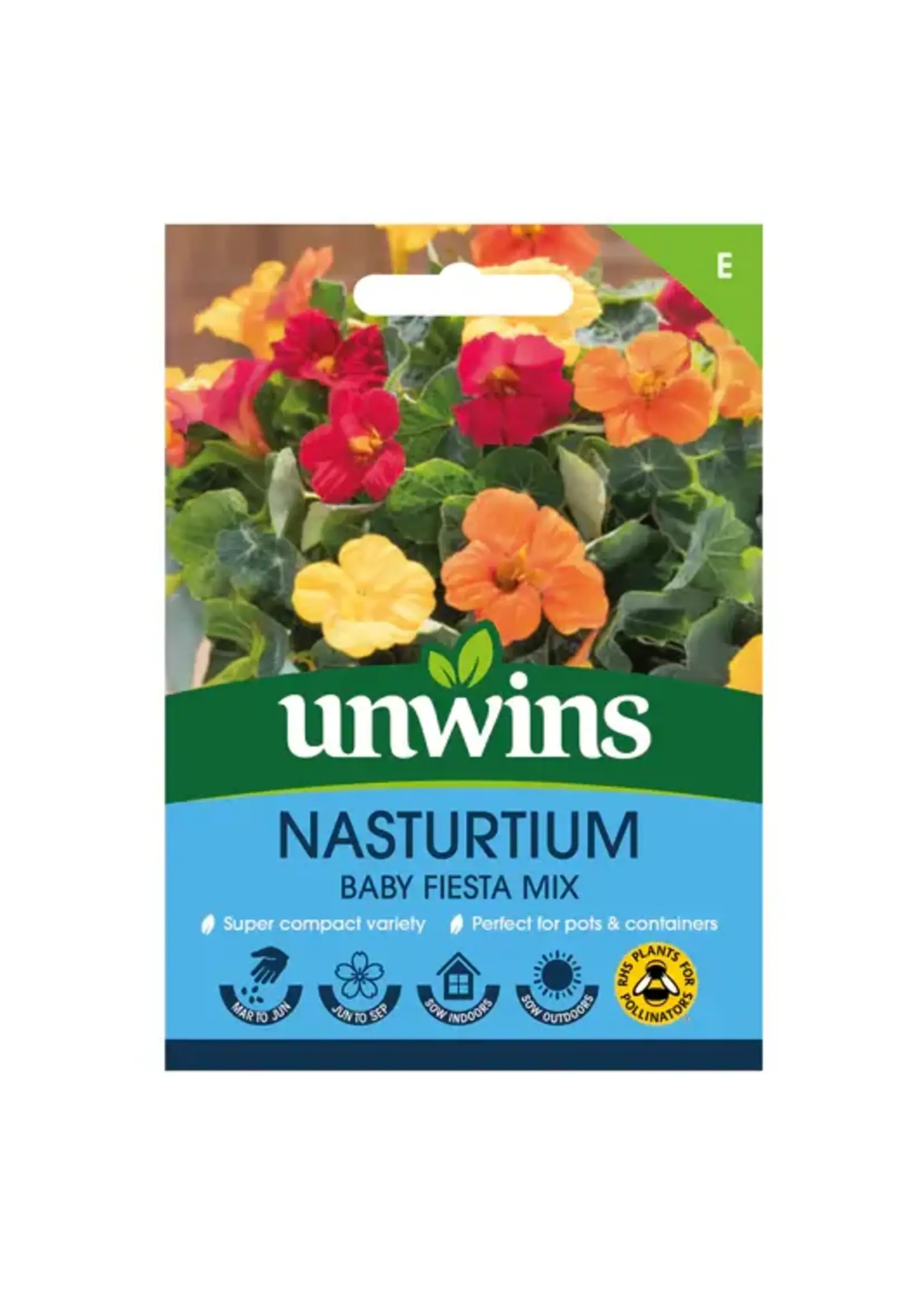 Unwins Nasturtium Baby Fiesta Mix approx 30 seeds