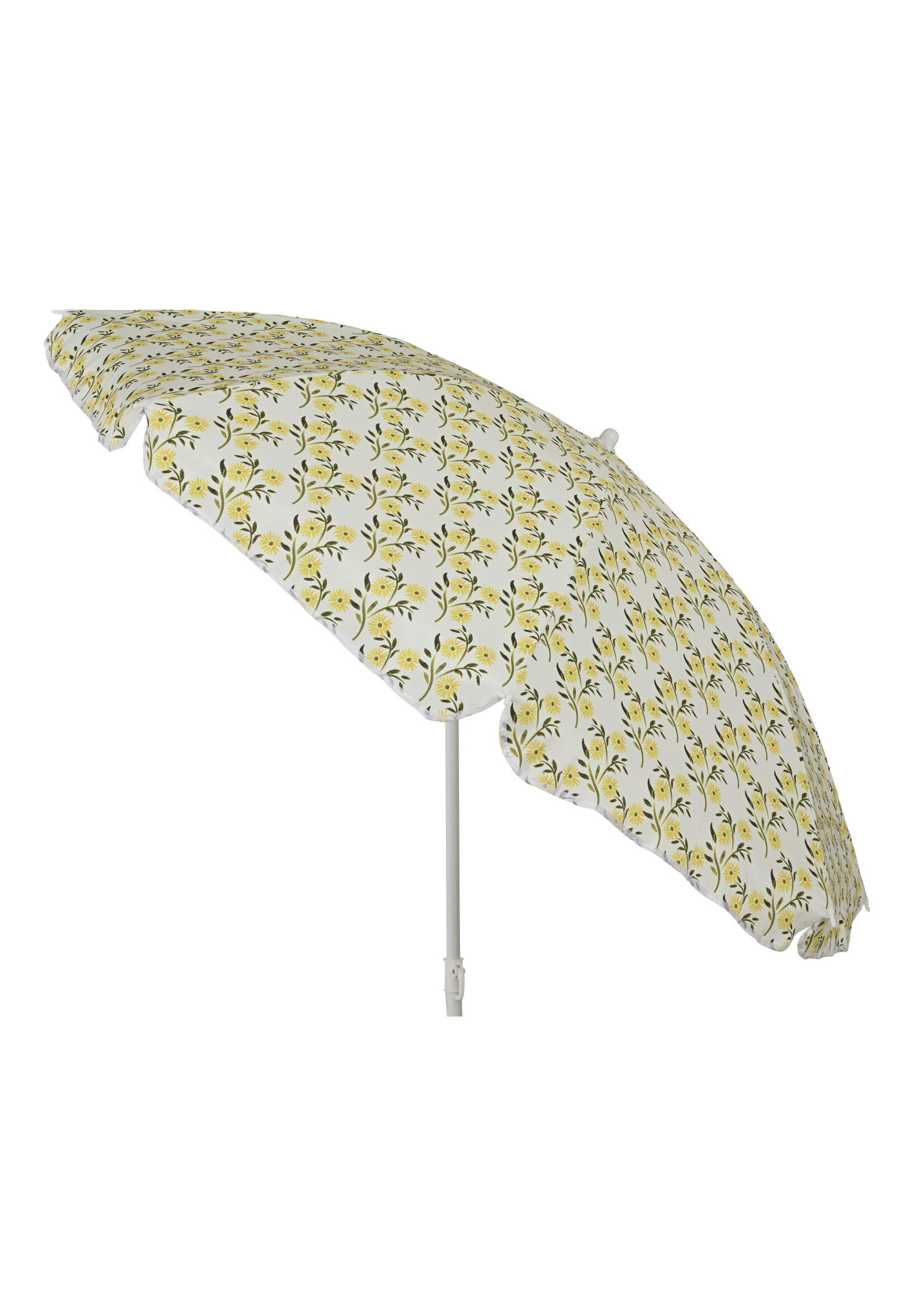 Decoris Yellow Floral Parasol  D.160cm H.180cm