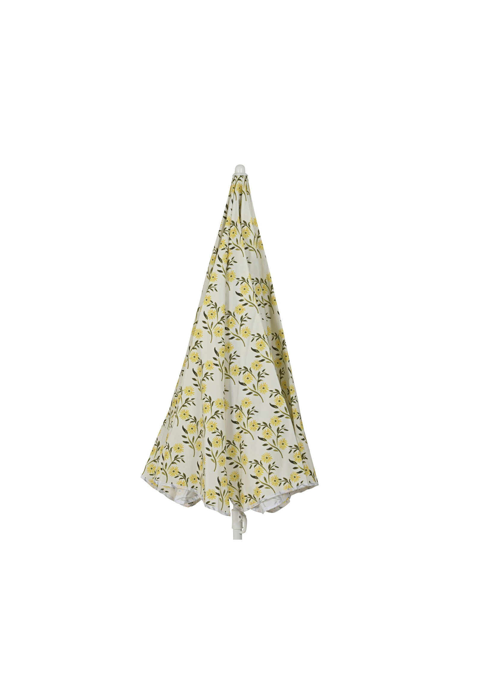 Decoris Yellow Floral Parasol  D.160cm H.180cm