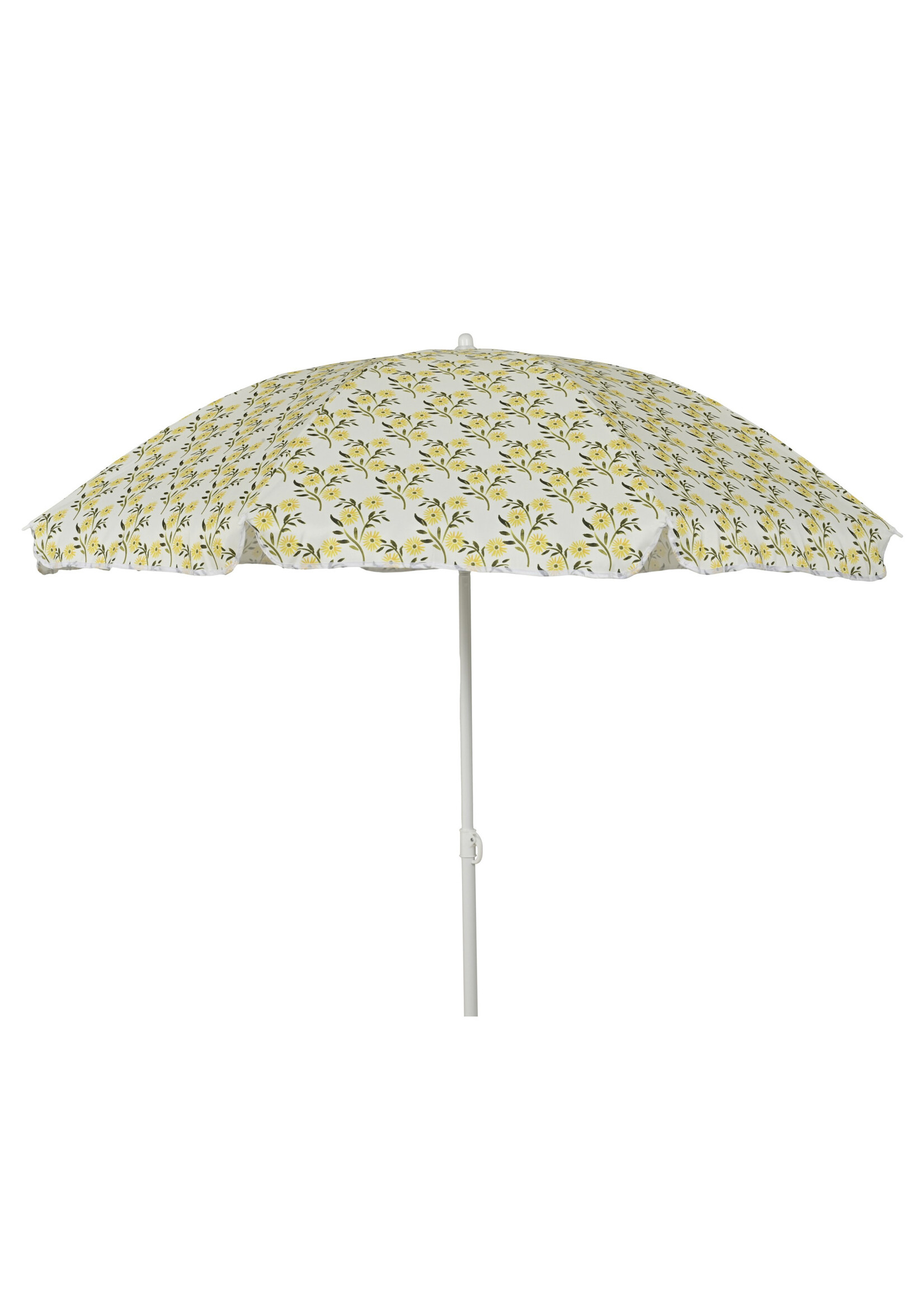 Decoris Yellow Floral Parasol  D.160cm H.180cm