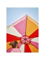 Decoris Pink, Red Yellow and Cream Stripe Parasol