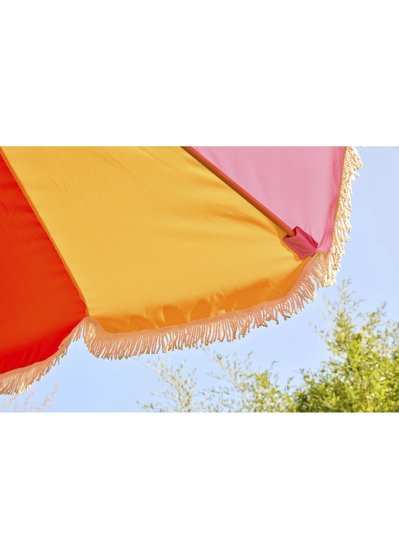Decoris Pink, Red Yellow and Cream Stripe Parasol