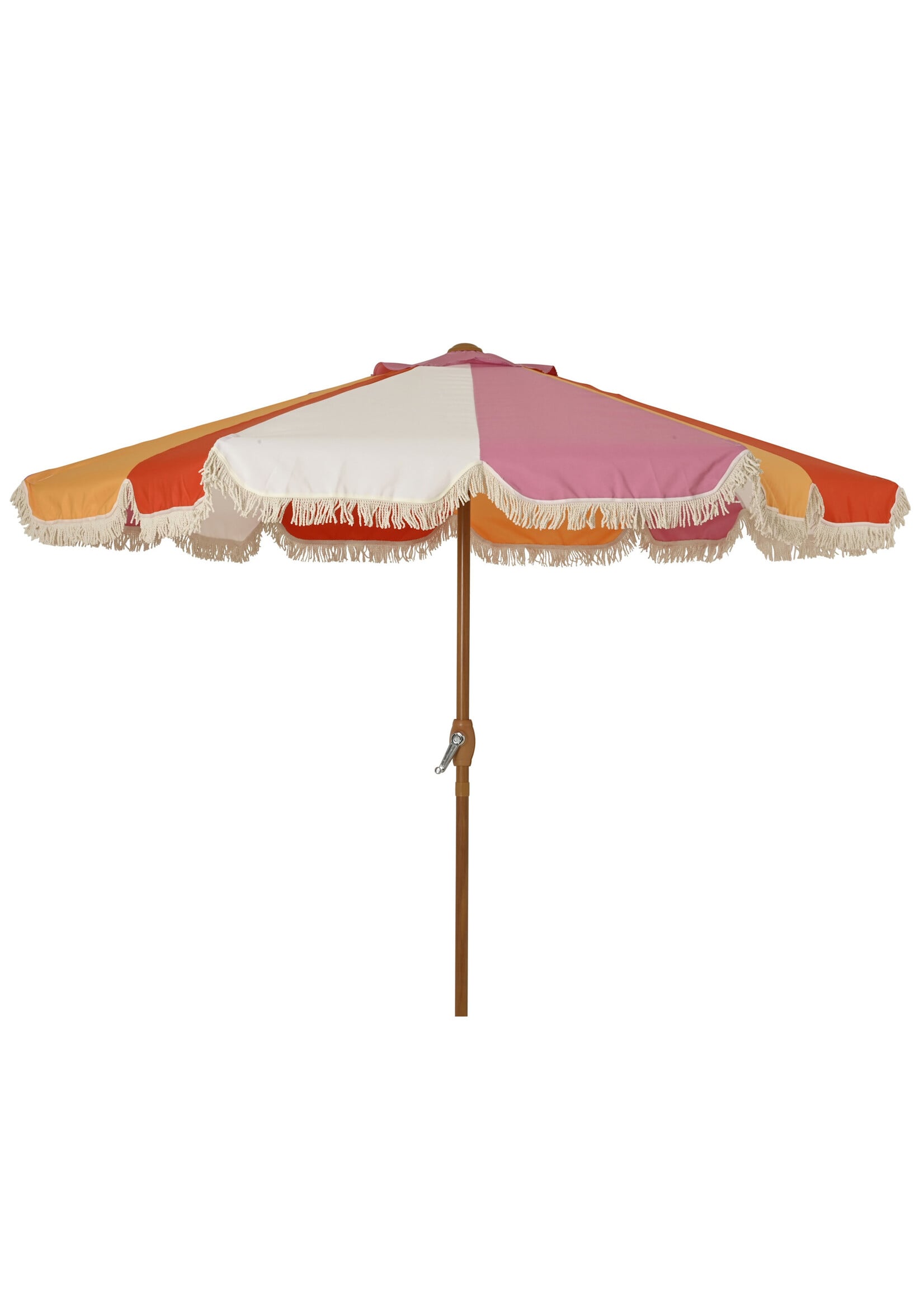 Decoris Pink, Red Yellow and Cream Stripe Parasol