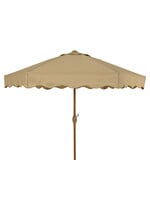 Decoris Parasol Taupe With Wavey Edge