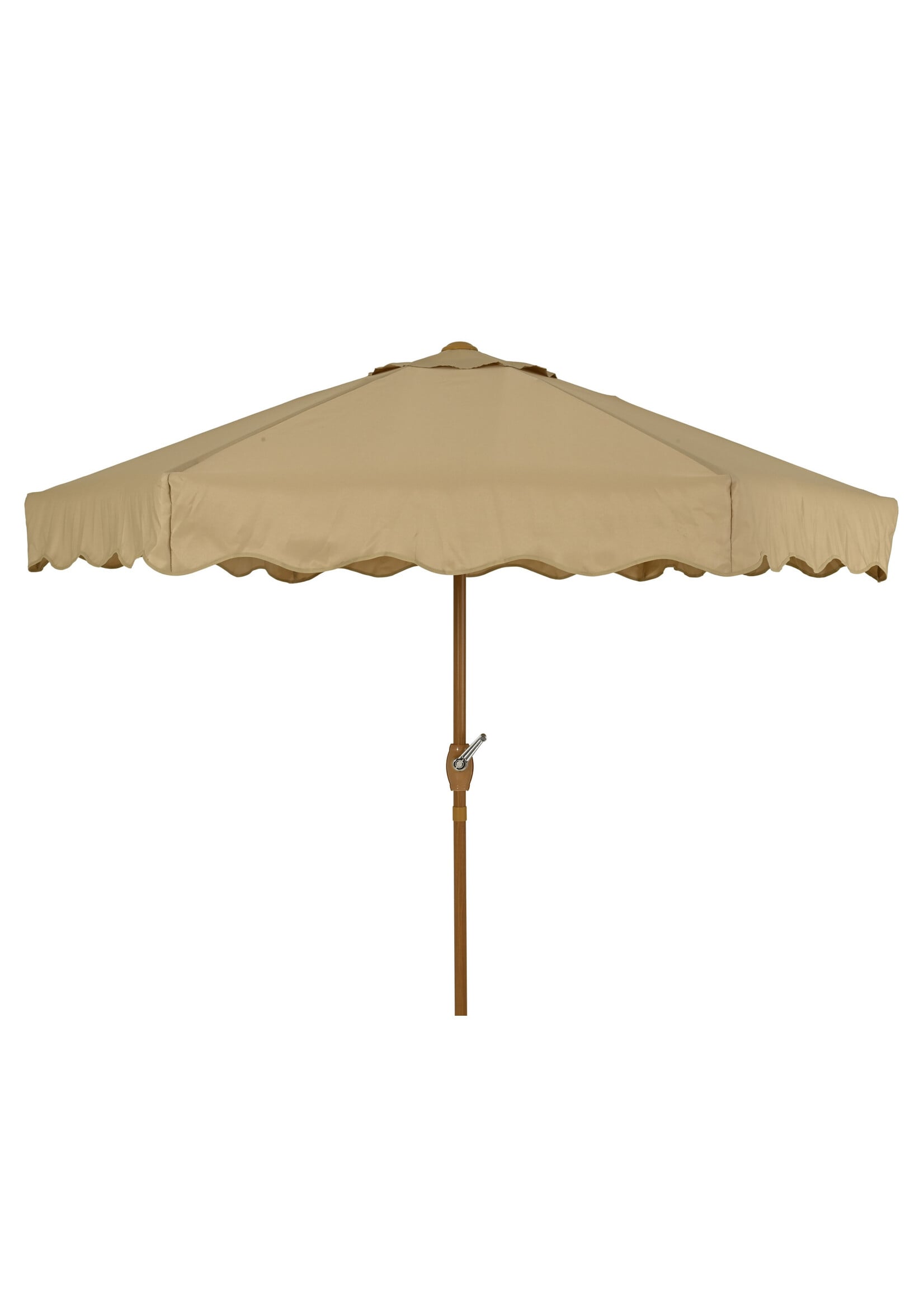 Decoris Parasol Taupe With Wavey Edge